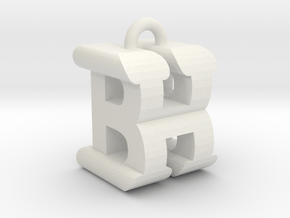 3D-Initial-BH in White Natural Versatile Plastic
