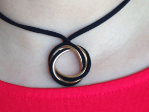 Mobius trifol necklace kit in Natural Bronze: Small