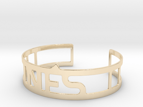 Cuff bracelet with name in 14K Yellow Gold