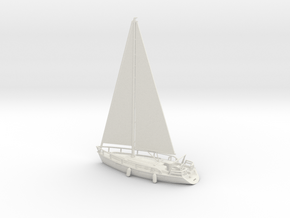 SailBoat_Ver02_Scale_N_Rev01 in White Natural Versatile Plastic