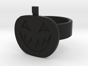 Jack-O-Lantern Ring in Black Natural Versatile Plastic: 8 / 56.75