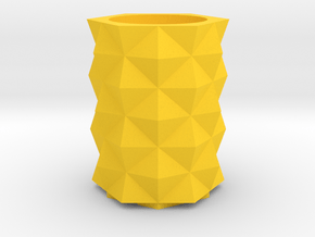 Prism Vase in Yellow Processed Versatile Plastic