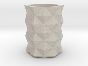 Prism Vase in Natural Sandstone