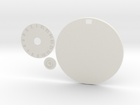 90mm Round Wound Tracking Base in White Natural Versatile Plastic