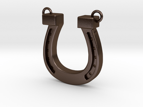 horseshoe in Polished Bronze Steel: Medium