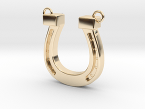 horseshoe in 14k Gold Plated Brass: Medium