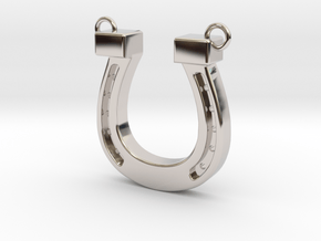 horseshoe in Rhodium Plated Brass: Medium
