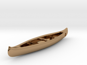 Canoe - Pendant + Paddles inside in Polished Brass