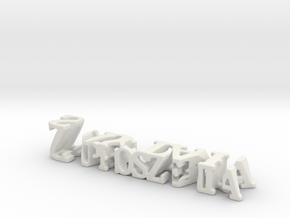 3dWordFlip: Zaproszenia/saytak in White Natural Versatile Plastic