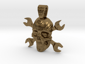 skull and keys in Natural Bronze
