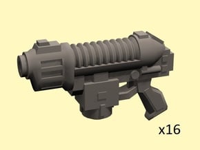 28mm SciFi Scorching pistols x16 in Tan Fine Detail Plastic