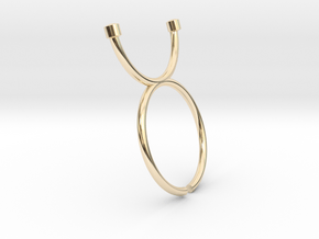 moon Ring in 14K Yellow Gold