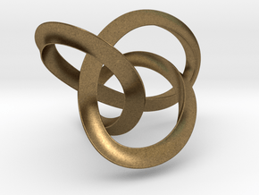 Mobius Figure 8 Knot Pendant - two sizes in Natural Bronze: Large