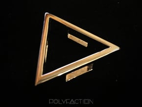 Loop ::: Triangle Pendant ::: v.01 in Rhodium Plated Brass