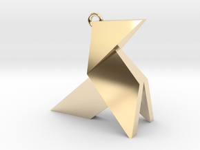 Origami earring in 14k Gold Plated Brass