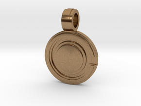 Cyborg pendant in Natural Brass