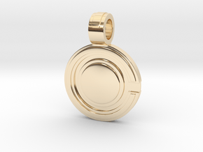 Cyborg pendant in 14k Gold Plated Brass