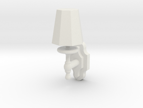 Single Wall Lamp in White Natural Versatile Plastic