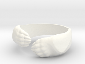Big Bear Hug ring in White Processed Versatile Plastic: 5.5 / 50.25