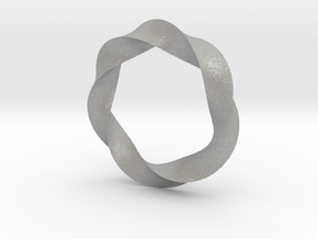 White Infinity Pendant in Aluminum: Medium