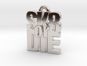 "SK8 or DIE" earring in Platinum