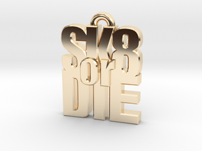 "SK8 or DIE" earring in 14k Gold Plated Brass