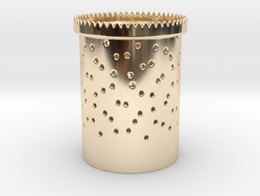 Bubbles Bloom zoetrope in 14k Gold Plated Brass
