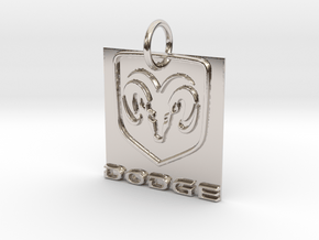 Dodge Pendant in Rhodium Plated Brass