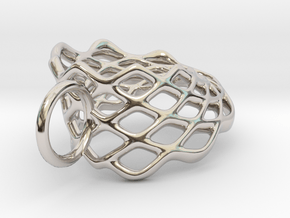 Mobius Mesh (smaller) Pendant in Precious Metals in Platinum