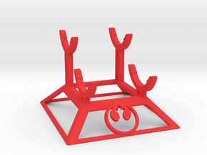 Rebel Double Saber Stand in Red Processed Versatile Plastic