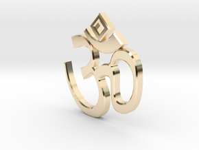 "Om sweet Om" earring in 14k Gold Plated Brass
