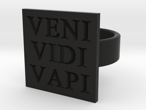 Veni Vidi Vapi Ring in Black Natural Versatile Plastic: 8 / 56.75