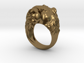 Lion Ring New in Natural Bronze: 2 / 41.5