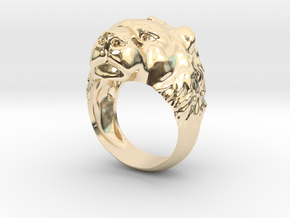 Lion Ring New in 14K Yellow Gold: 2 / 41.5