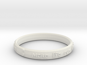 "Lemons" Unisex semicolon ring in White Natural Versatile Plastic