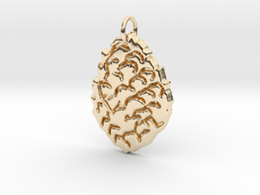 Leaf Pendant in 14K Yellow Gold