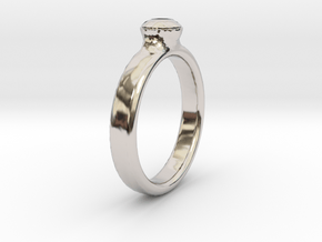 Diamond Solitaire Engagement Ring - Gold & Silver in Platinum