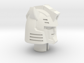 The Miniature Weapons Specialist's Head in White Natural Versatile Plastic