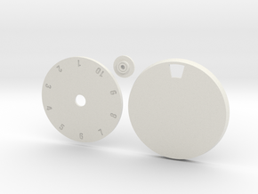 40mm Round Wound Tracking Base in White Natural Versatile Plastic