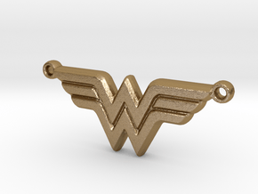 Wonder Woman (Pendant) in Polished Gold Steel