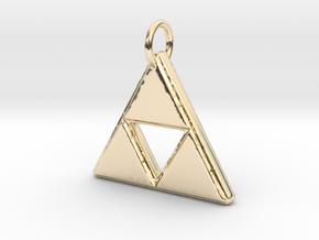 The Legend of Zelda - Triforce (Pendant) in 14k Gold Plated Brass