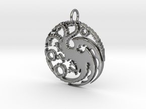 Game Of Thrones Pendant in Natural Silver