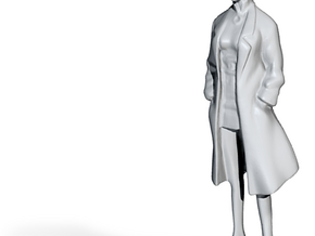 1/24 Woman Scientist in Lab Suit in Tan Fine Detail Plastic