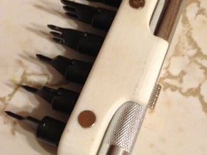 Leather Tool Holders - Lacing Chisel Set in White Processed Versatile Plastic