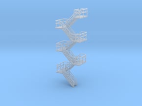 N Scale Staircase H68.8mm in Tan Fine Detail Plastic