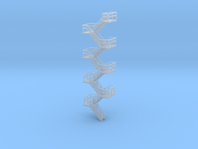 N Scale Staircase H91.2mm in Smooth Fine Detail Plastic