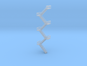 N Scale Staircase H119.2mm in Smooth Fine Detail Plastic