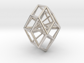 Rhombic Icosahedron Pendant in Platinum