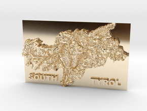 MyTinyCountries SOUTH TYROL in 14k Gold Plated Brass