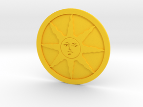 Sunlight Medal in Yellow Processed Versatile Plastic